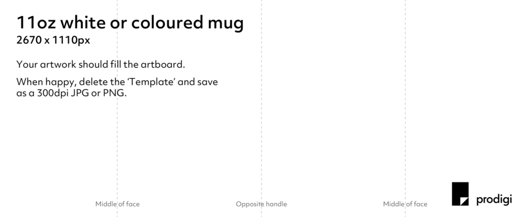 Prodigi template for 11oz mug